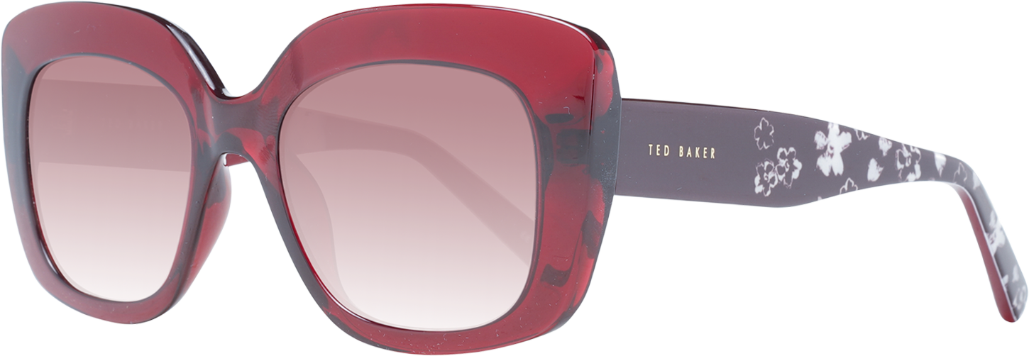 Ted Baker Cat Eye Womens Crystal dunkelrot braun rot Gradient TB1675 Hattie