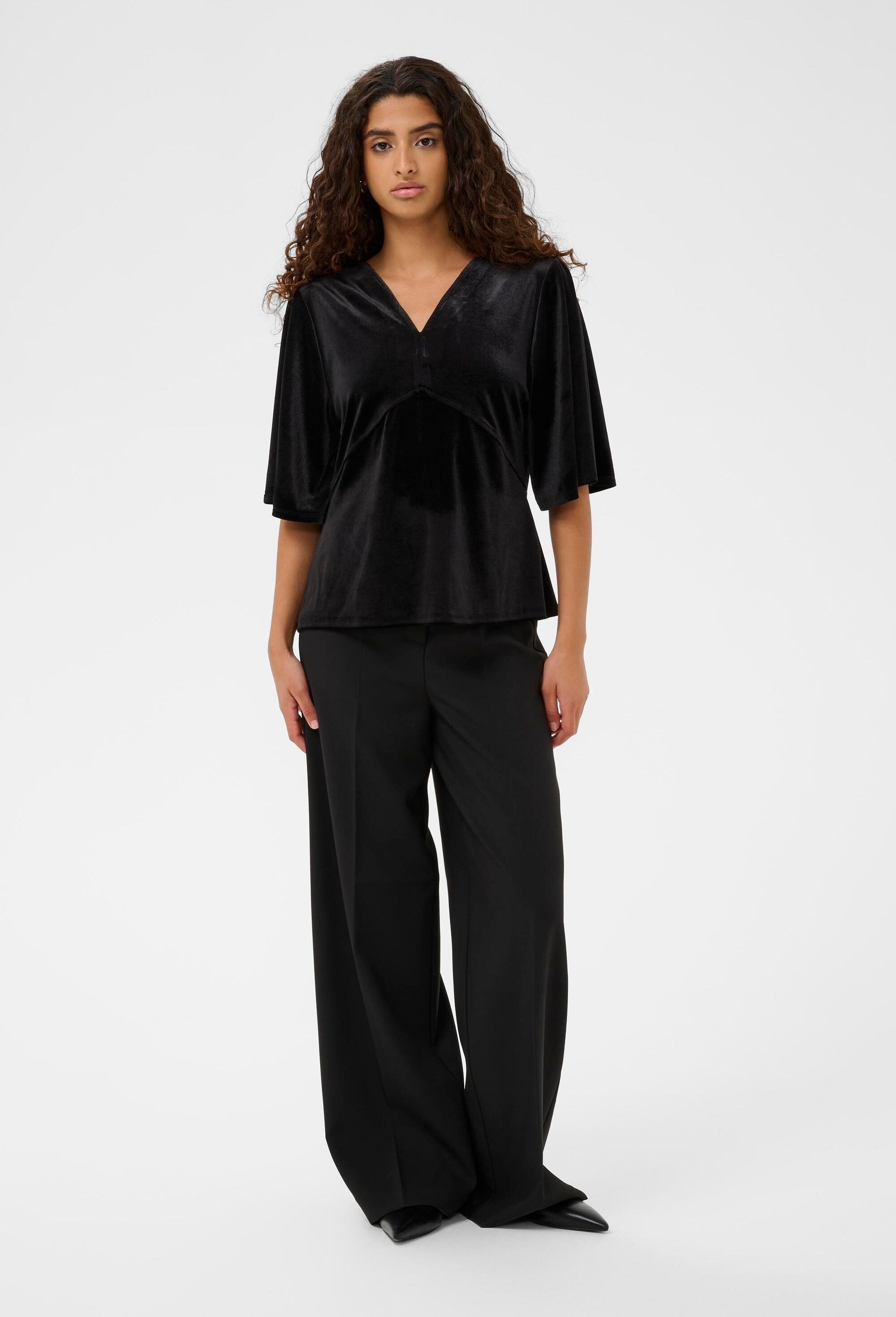 Langarm-Bluse SLVelera Langarm-Bluse Feminine Form black