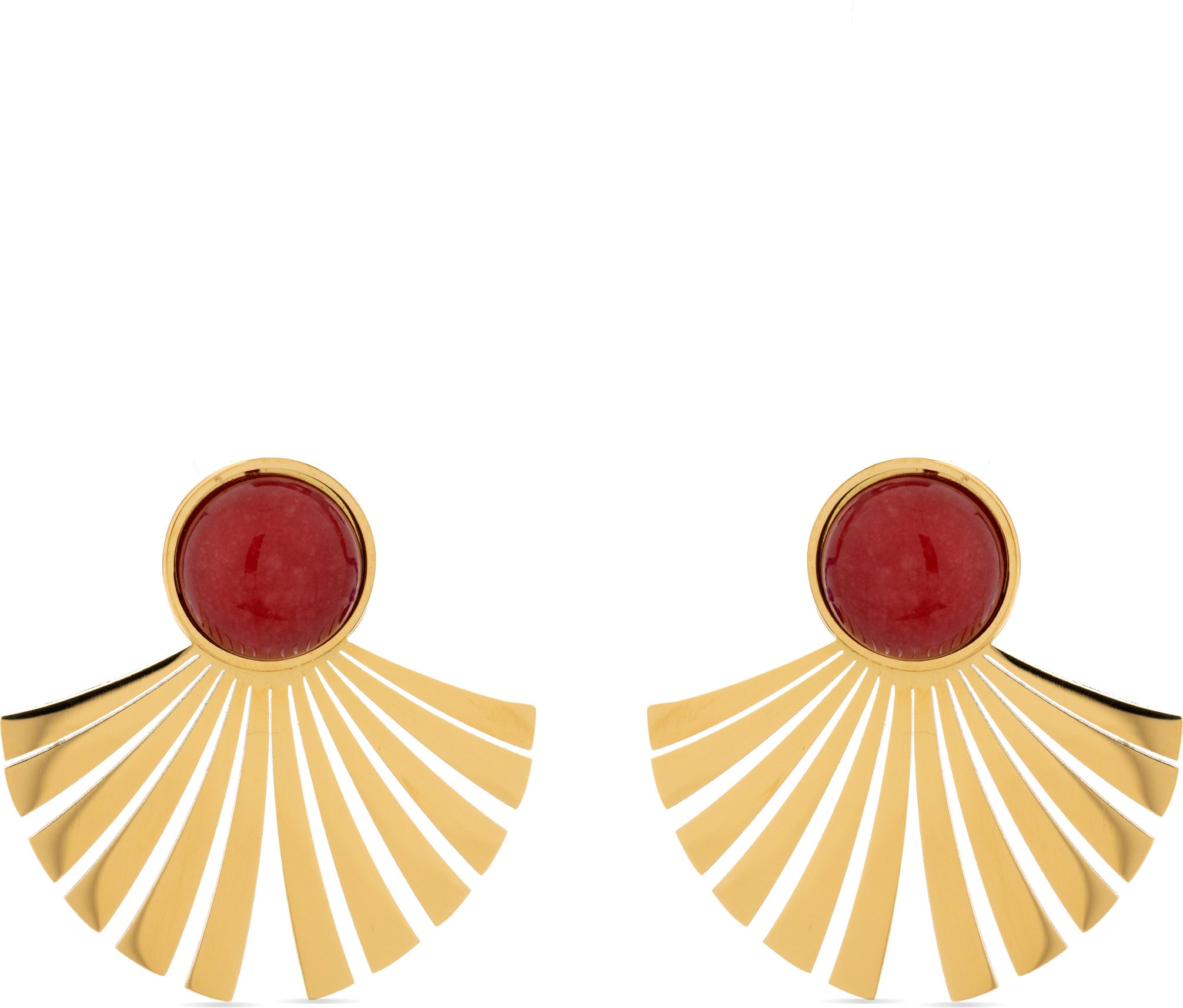 Luxenter Korallenohrring aus 18K Gelbgold - Almia