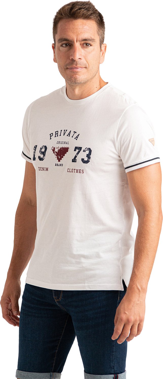 Herren Kurzarm Baumwoll T-Shirt mit Print PRI2533