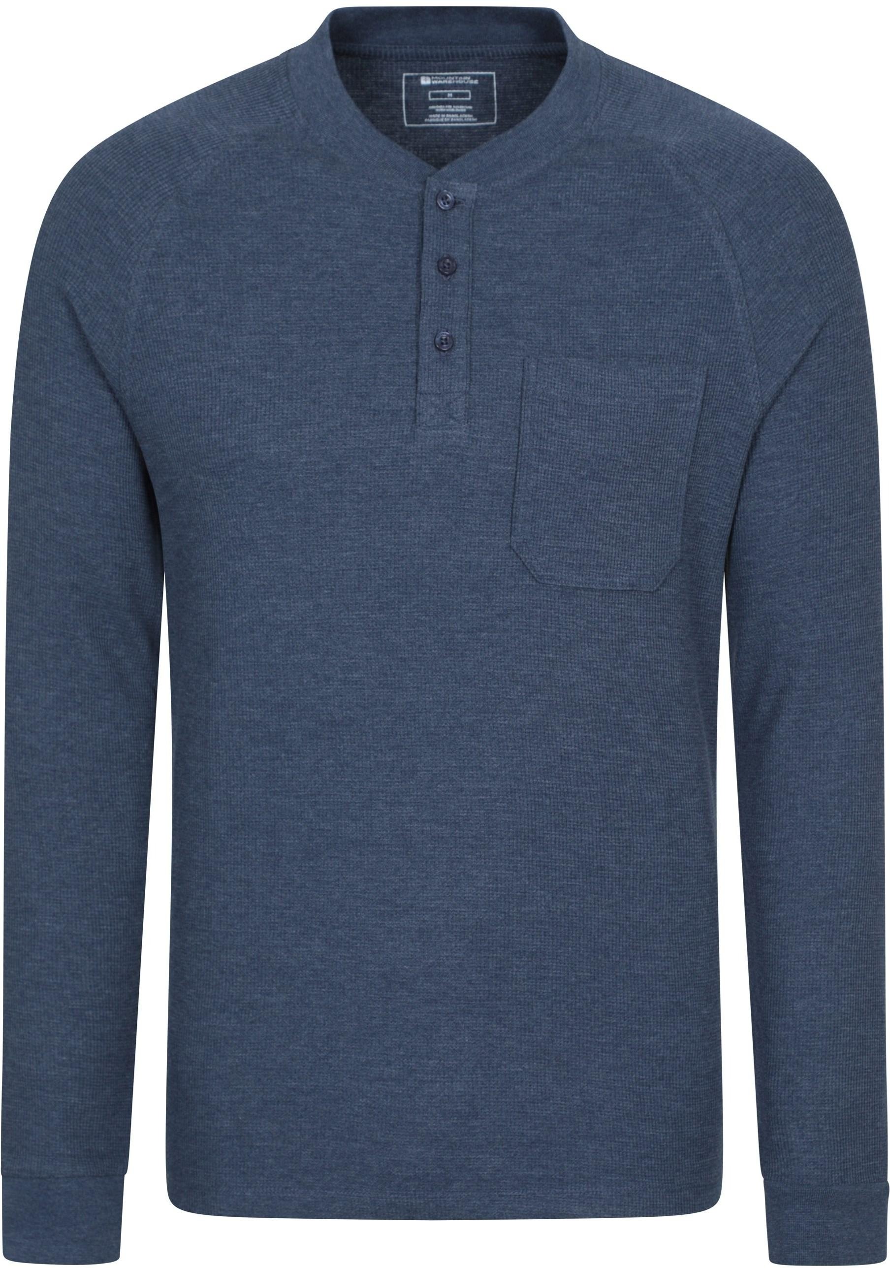 Mountain Warehouse - "Selby" T-Shirt Henley-Kragen für Herren (Marine)