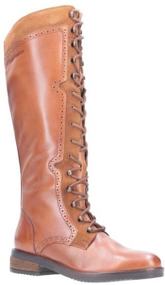 Hush Puppies Damen/Damen Rudy Lace Up Langer Lederstiefel (Tan)
