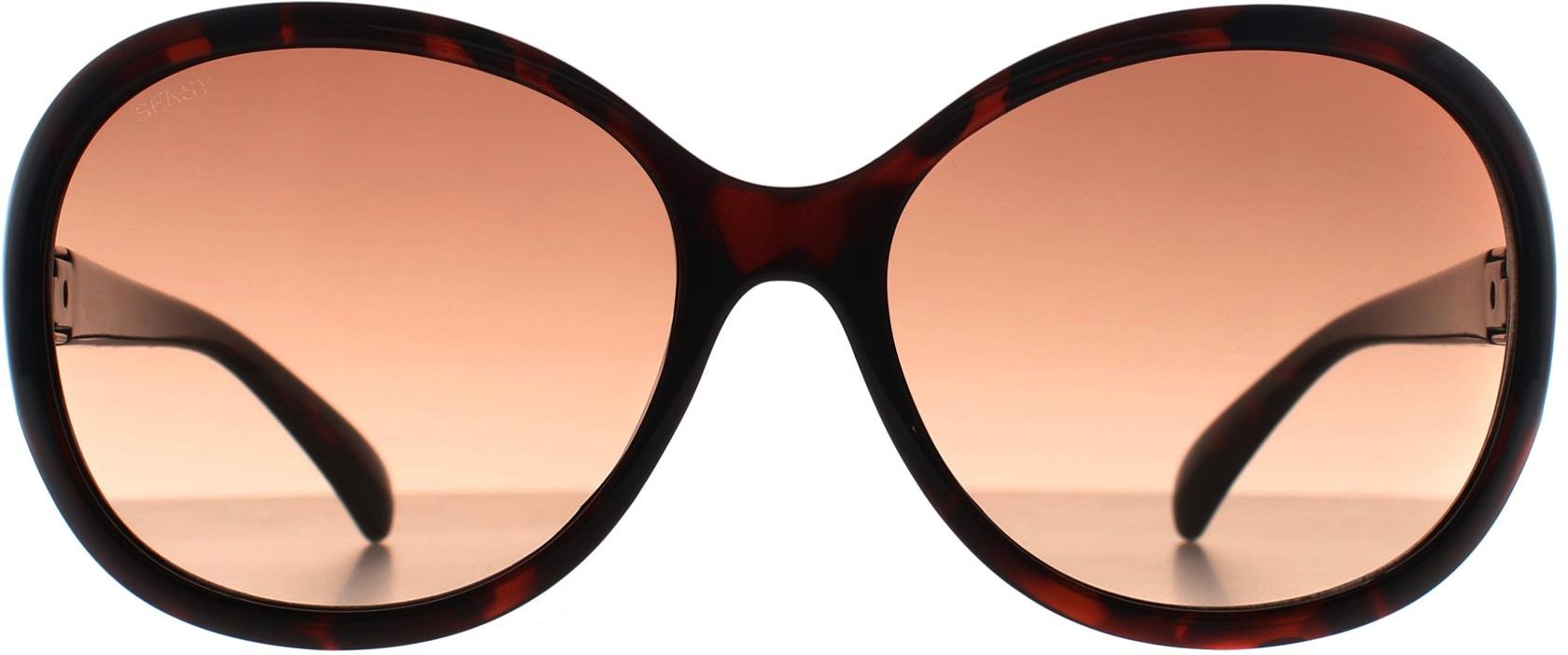 Seksy Oval Womens Transparent Rot Havanna Braun Gradient N2805