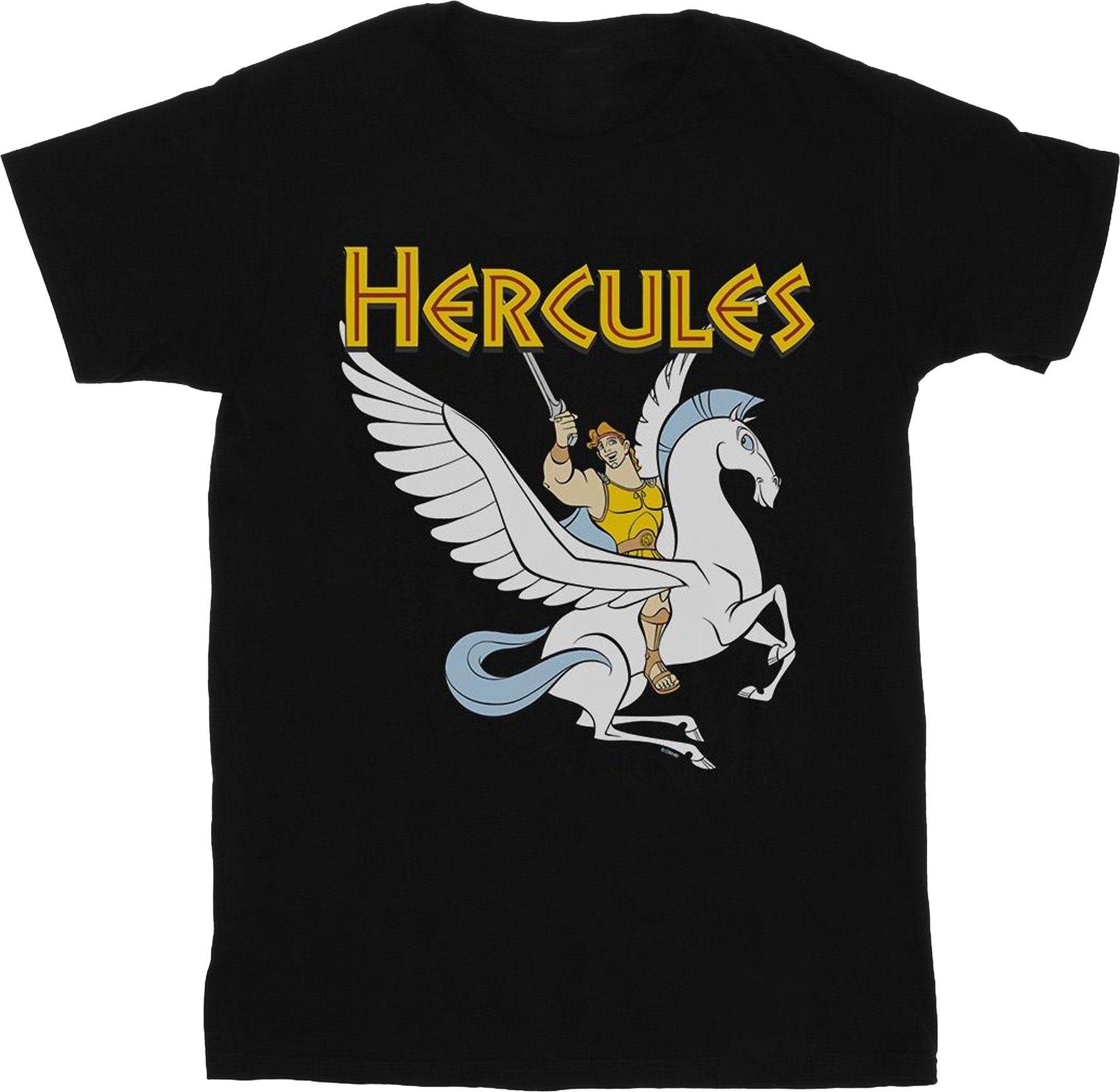 Disney - "Hercules With Pegasus" T-Shirt für Mädchen (Schwarz)
