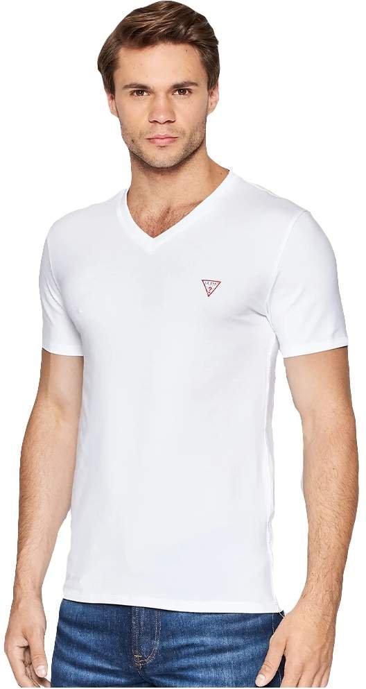 T-Shirt Guess Homme Classic rotes Logo-Dreieck
