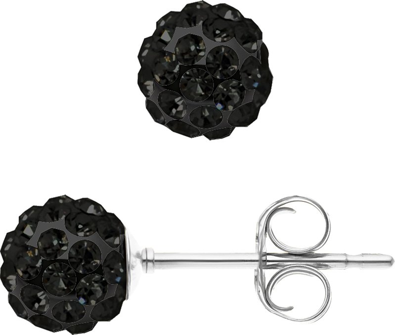 DIADEMA - Ohrringe Black Night - Kristall Schwarz - Kollektion Crystal Pearl