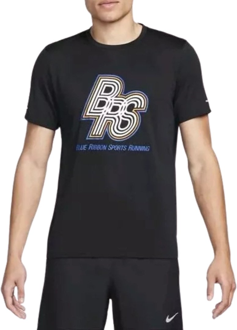 Nike Dri-fit Rise 365 Schwarzes T-shirt