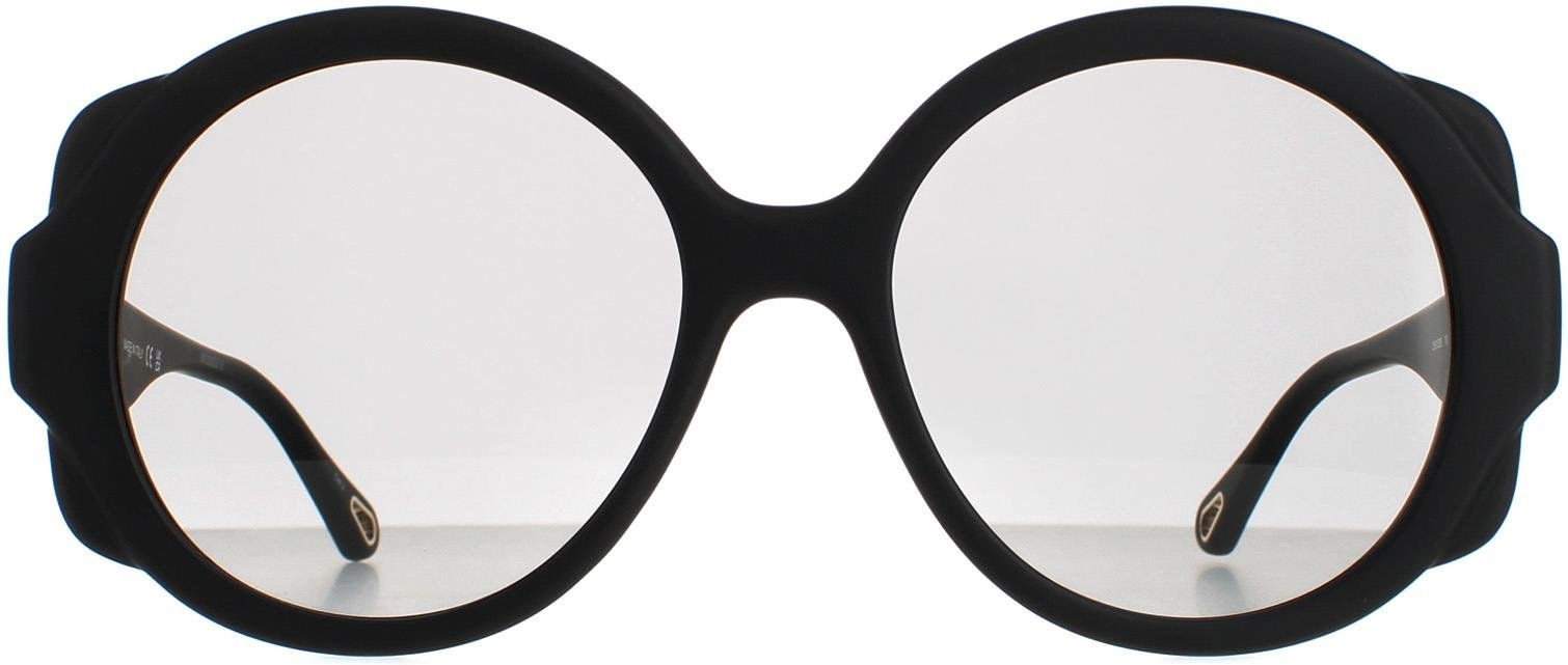 Chloe Round Womens Matt Schwarz Grau CH0120S