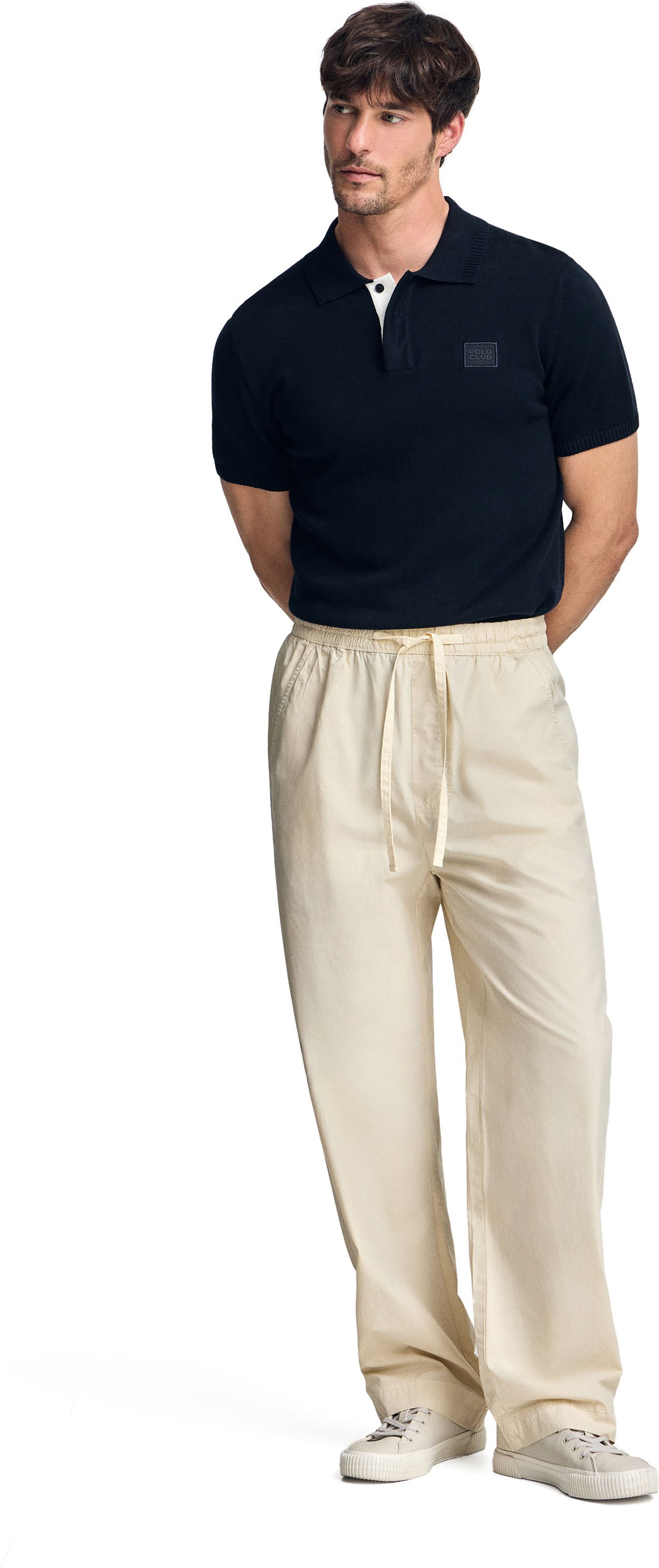 Hose Sunset mit elastischem Bund beige