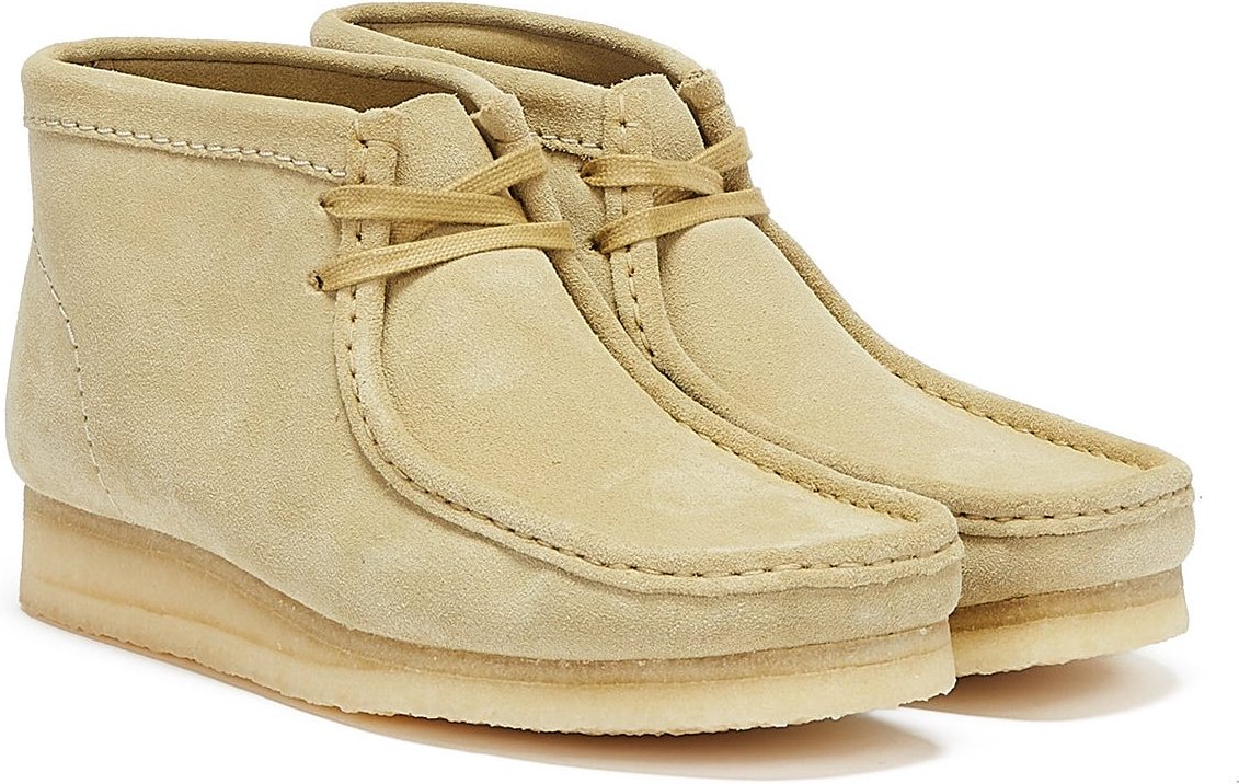Clarks Wallabee Wildleder Herren Beige Stiefel
