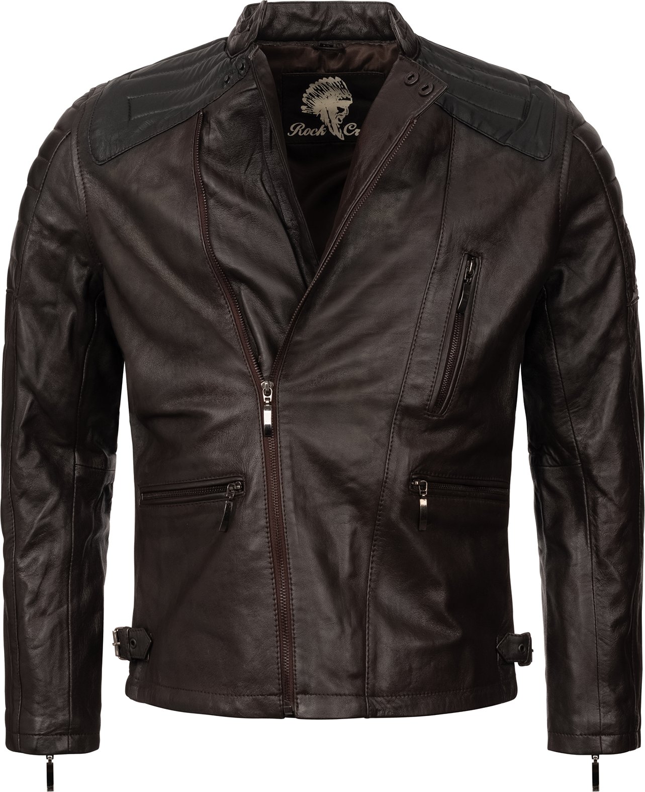 Thumbnail - Rock Creek Lederjacke Dunkelbraun