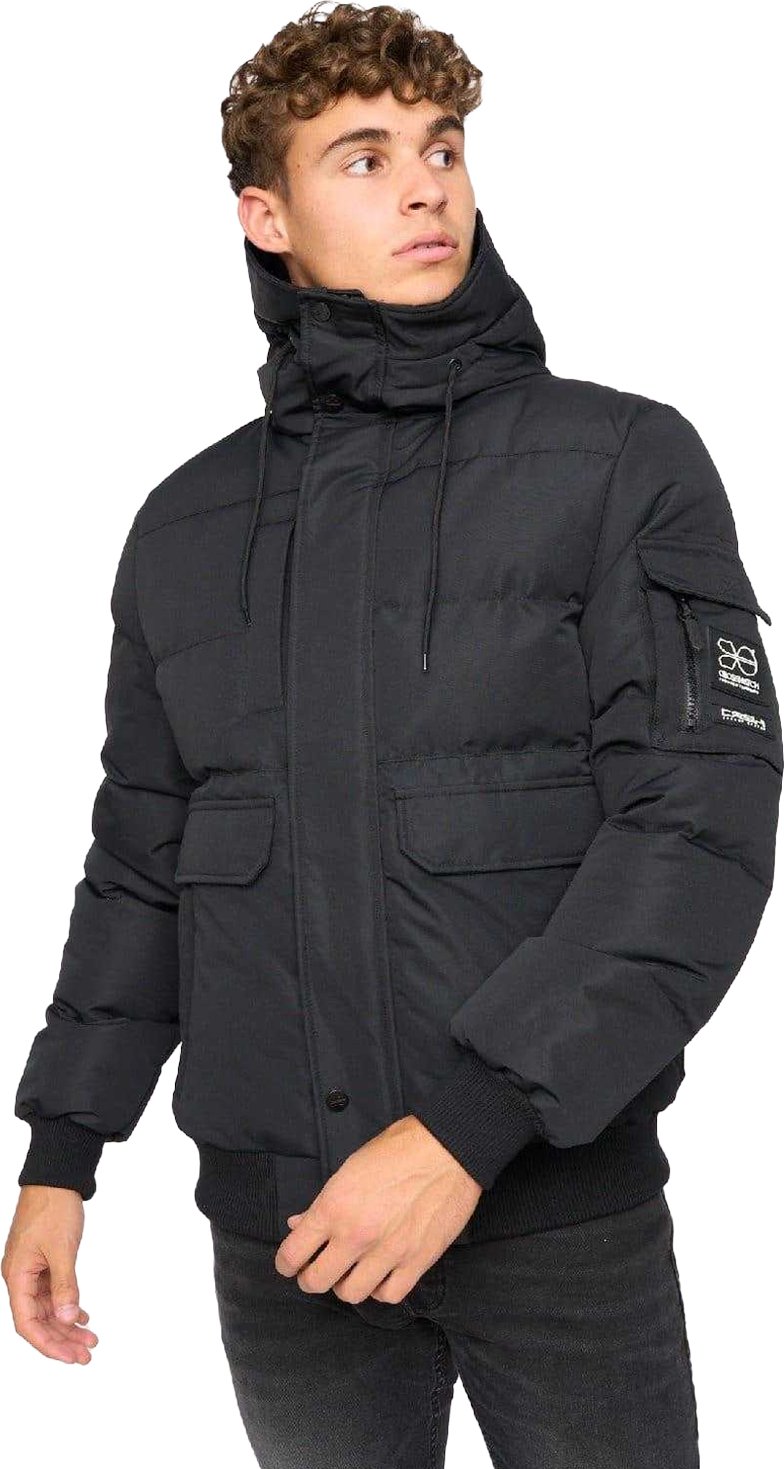 Crosshatch - "Milwaka" Jacke für Herren, Kunstfell gefüttert (Schwarz)