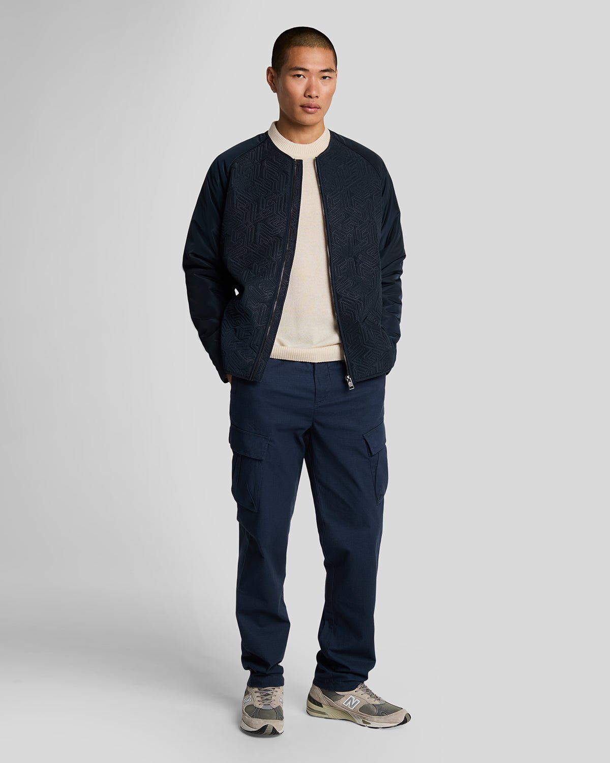 Thumbnail - Lyle & Scott Baumwoll-Stretch-Ripstop-Hose – Dunkelmarineblau