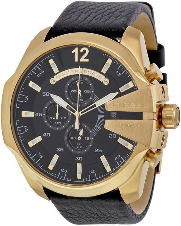 Thumbnail - Diesel Mega Chief Schwarz Herren Armbanduhr DZ4344