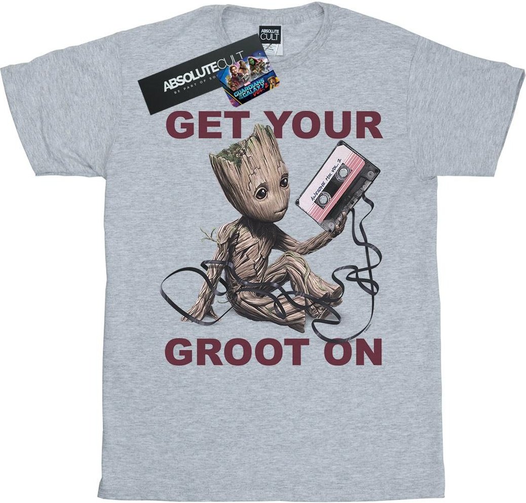 Marvel - "Guardians Of The Galaxy Get Your Groot On" T-Shirt für Damen (Grau)