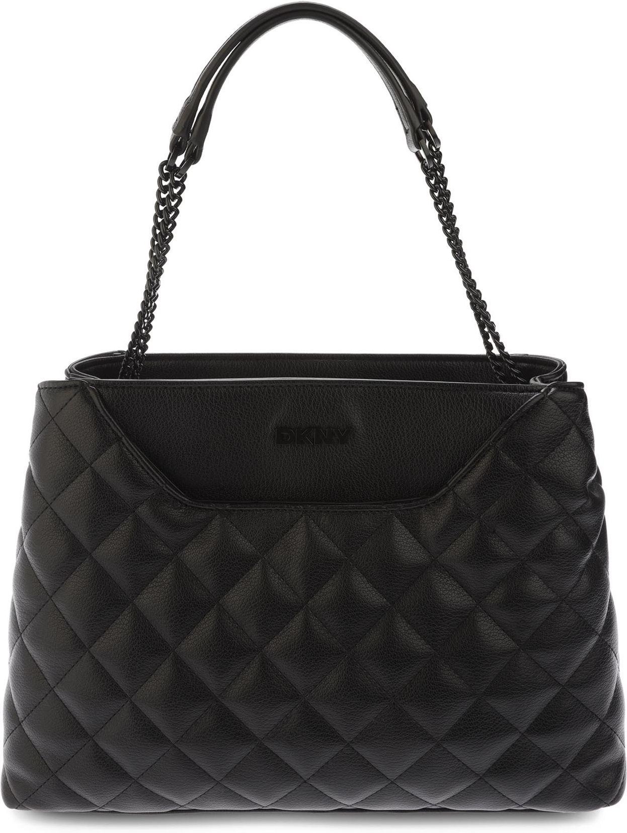 DKNY - "Nikki" Tragetasche, Leder (Schwarz)