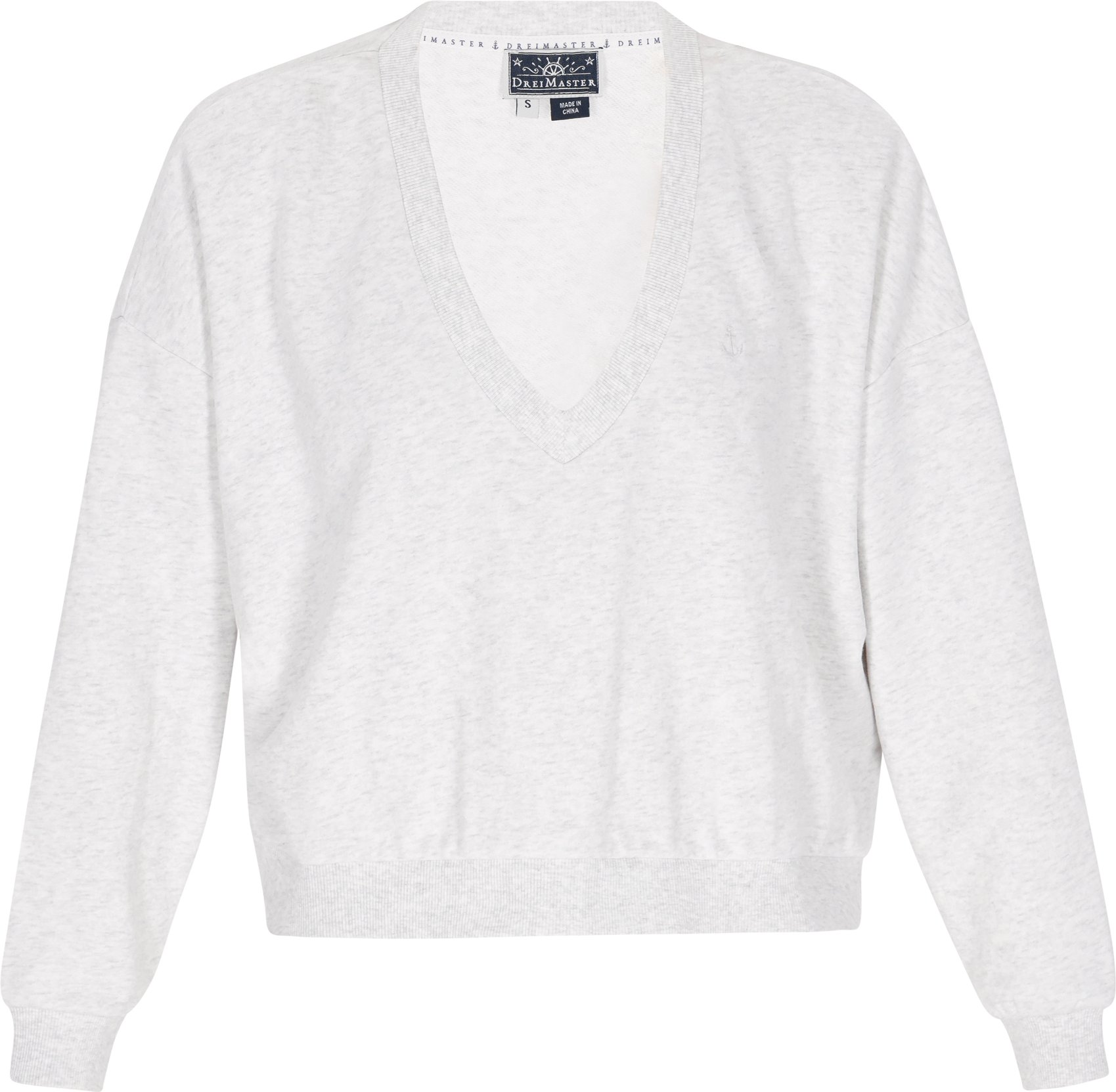 Thumbnail - Dreimaster Sweatshirt Frauen cremeweiß meliert