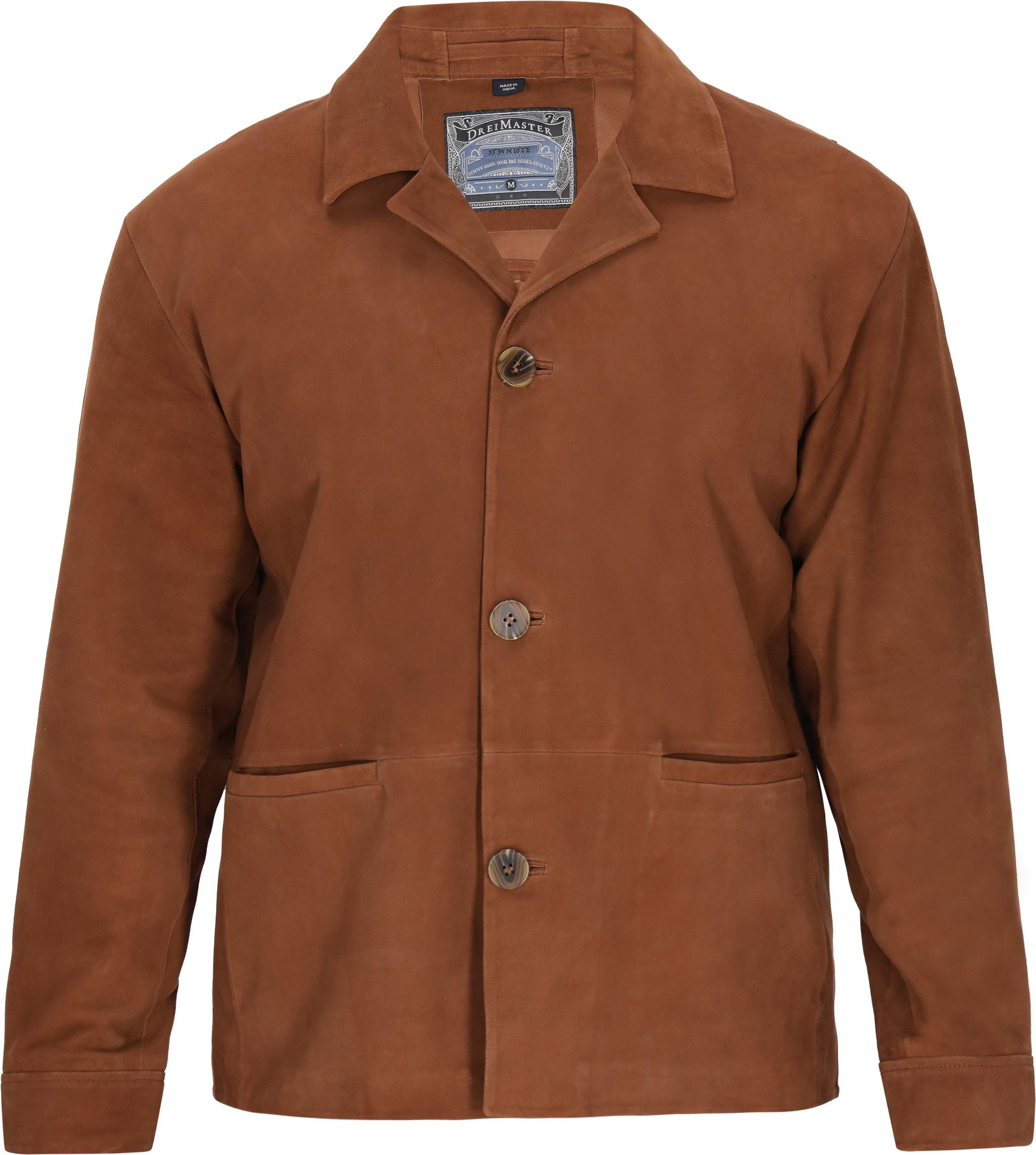 Dreimaster Jacke Männer Cognac