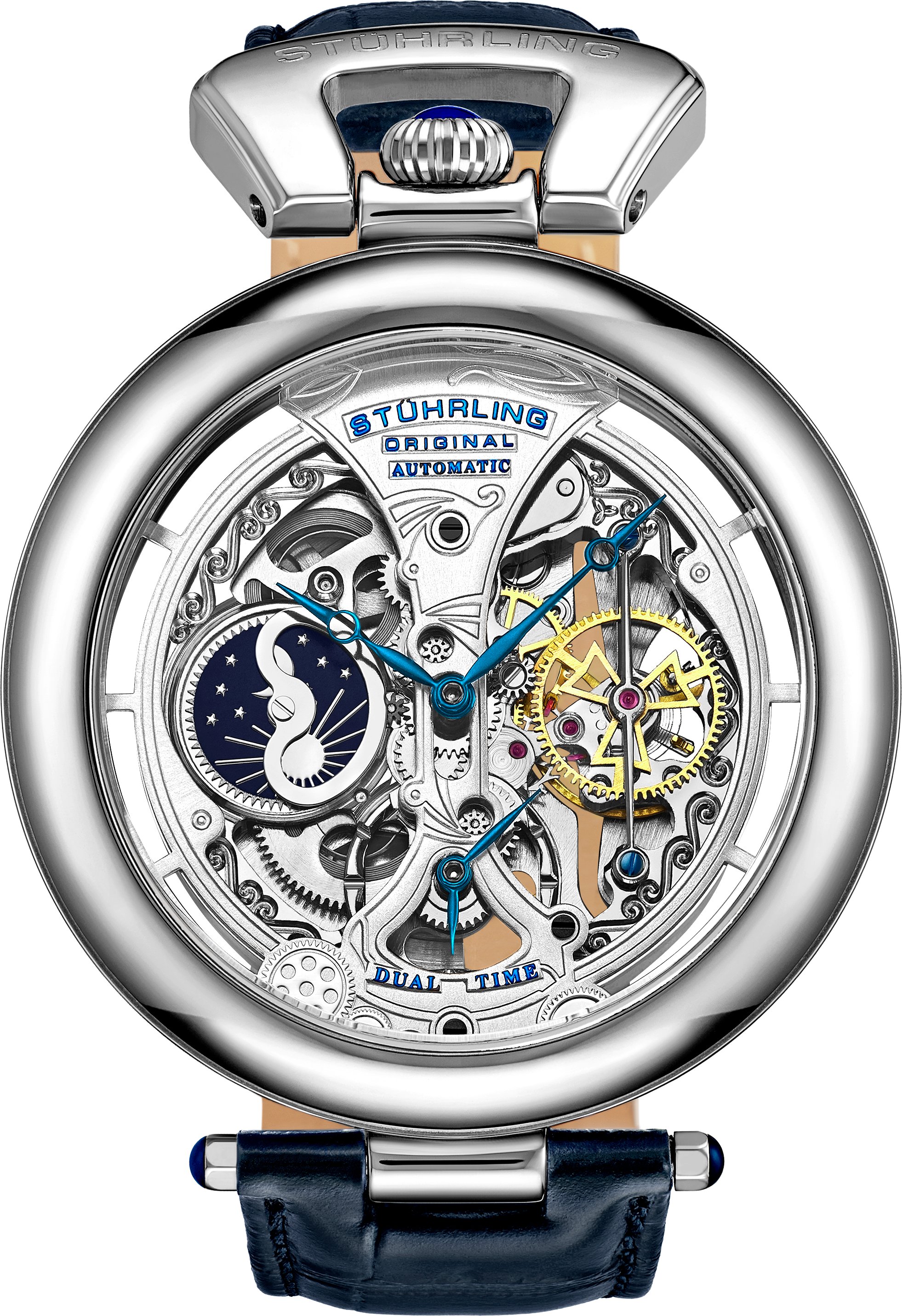 Silberne Emperor's Grandeur Automatik 49mm Skeleton