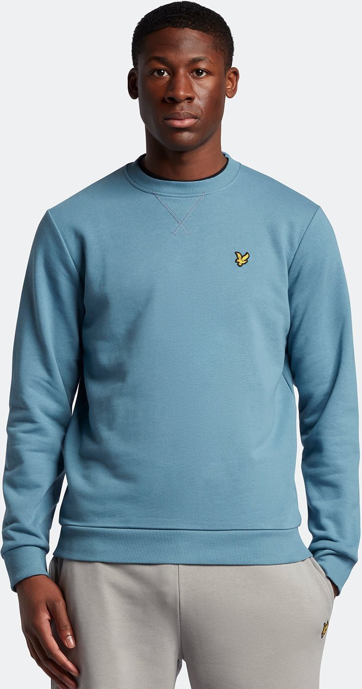 Lyle & Scott Sweatshirt mit Rundhalsausschnitt in Blau