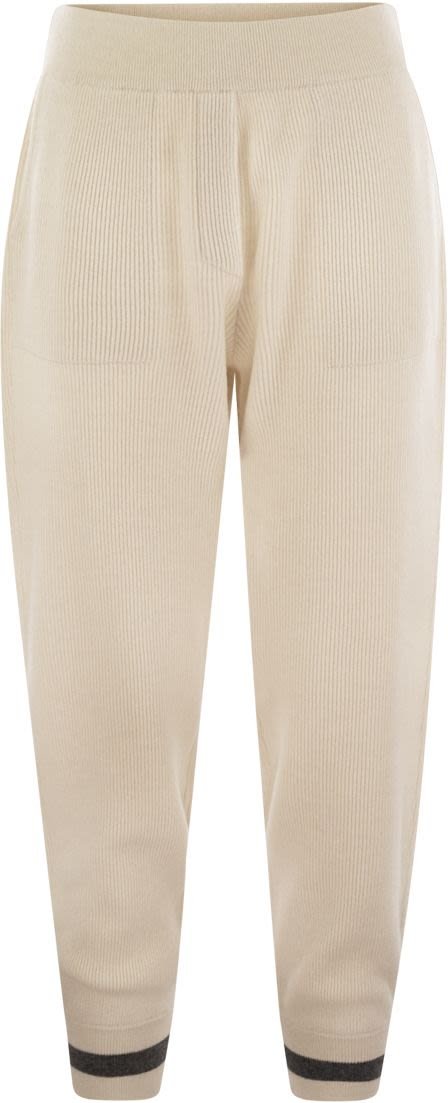 Englische Rib Cashmere Strickhose