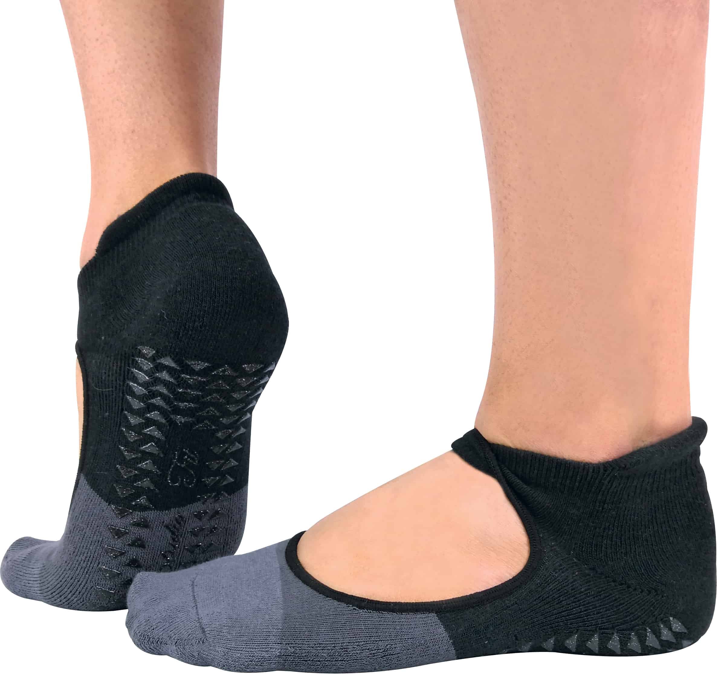2 Paar Damen rutschfeste Grip Low Cut Unsichtbare Pilates Yoga Socken