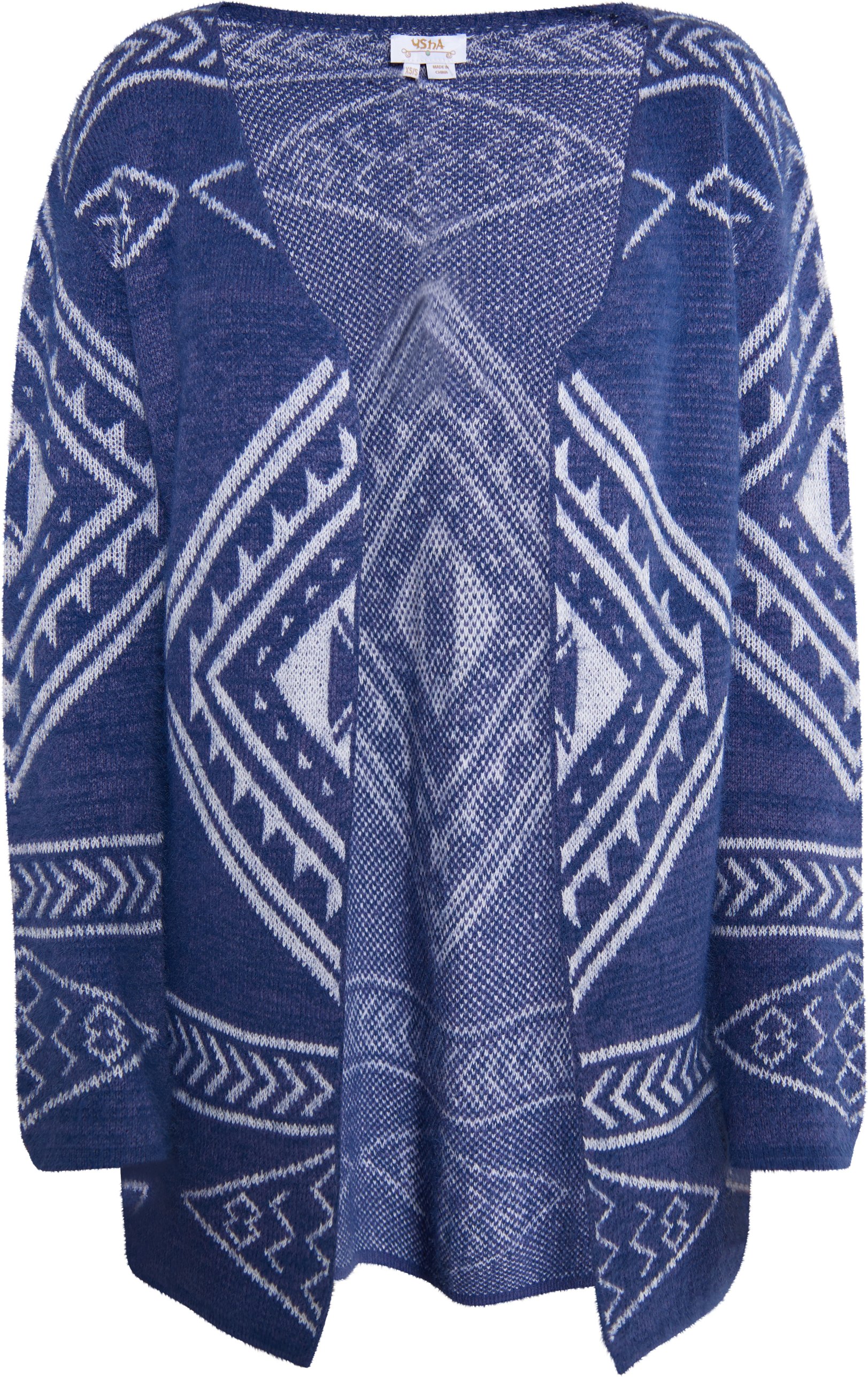 usha Strickcardigan Damen marine weiss