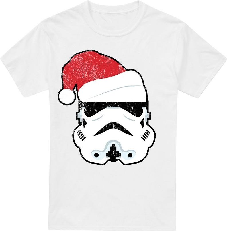 Star Wars - T-Shirt für Herren - weihnachtliches Design (Weiß)