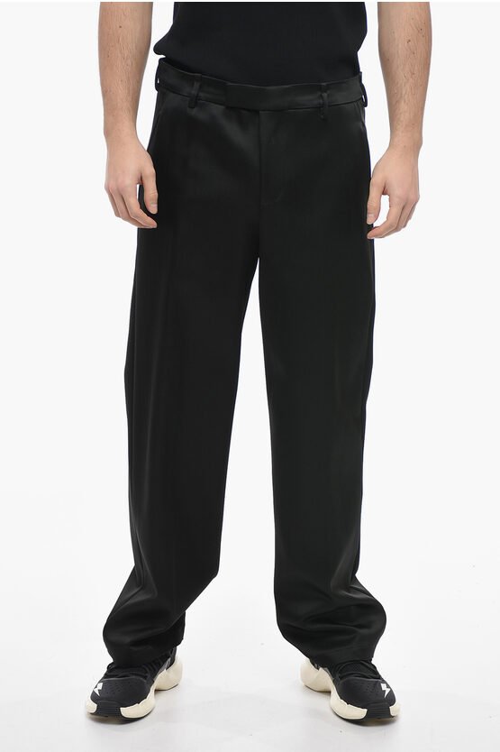 Loose Fit Satinhose LIAM in Schwarz