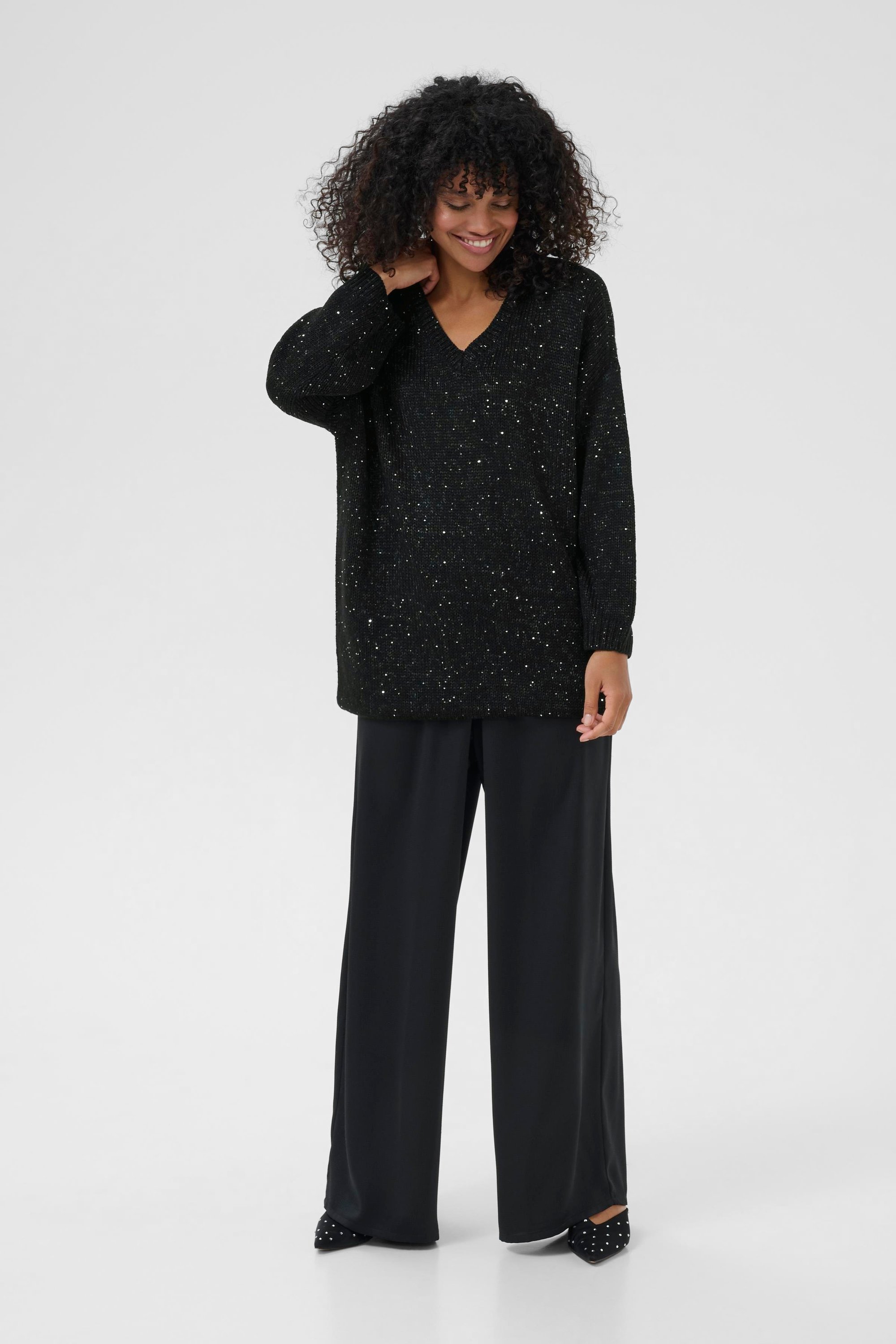 Strickpullover KAshina Strickpullover Oversize fit black