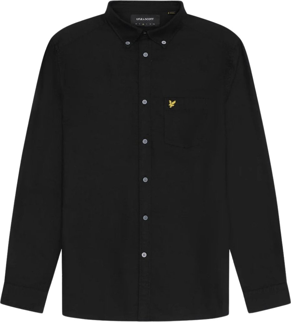 Lyle & Scott Schwarzes Langarmhemd