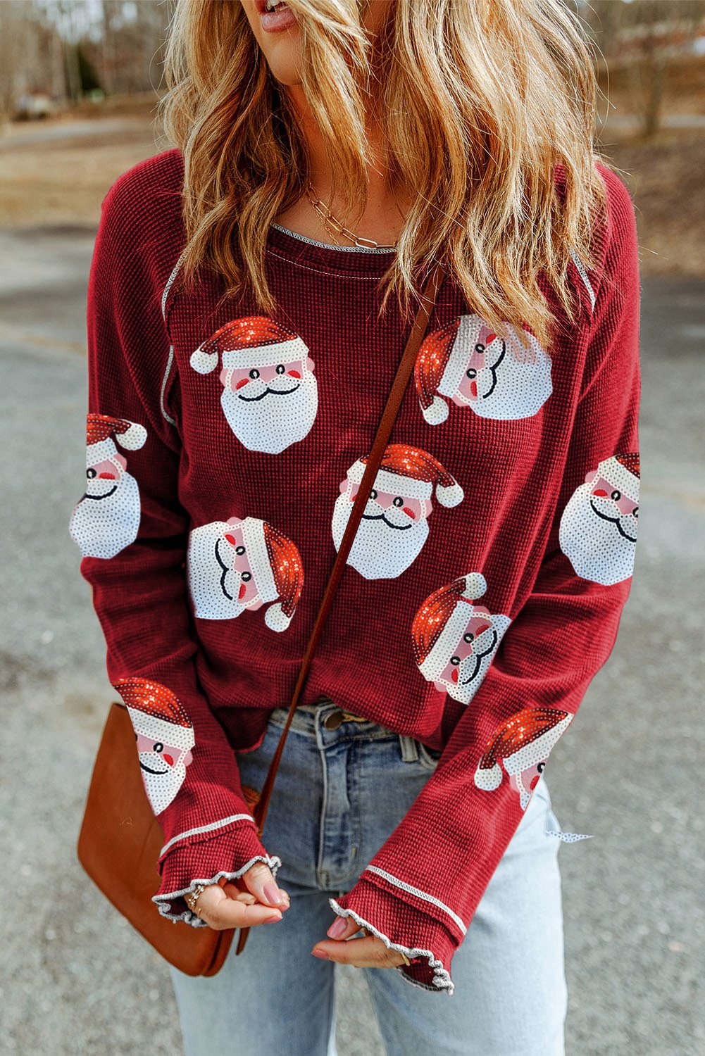 Weihnachts-Pullover mit Santa-Motiv