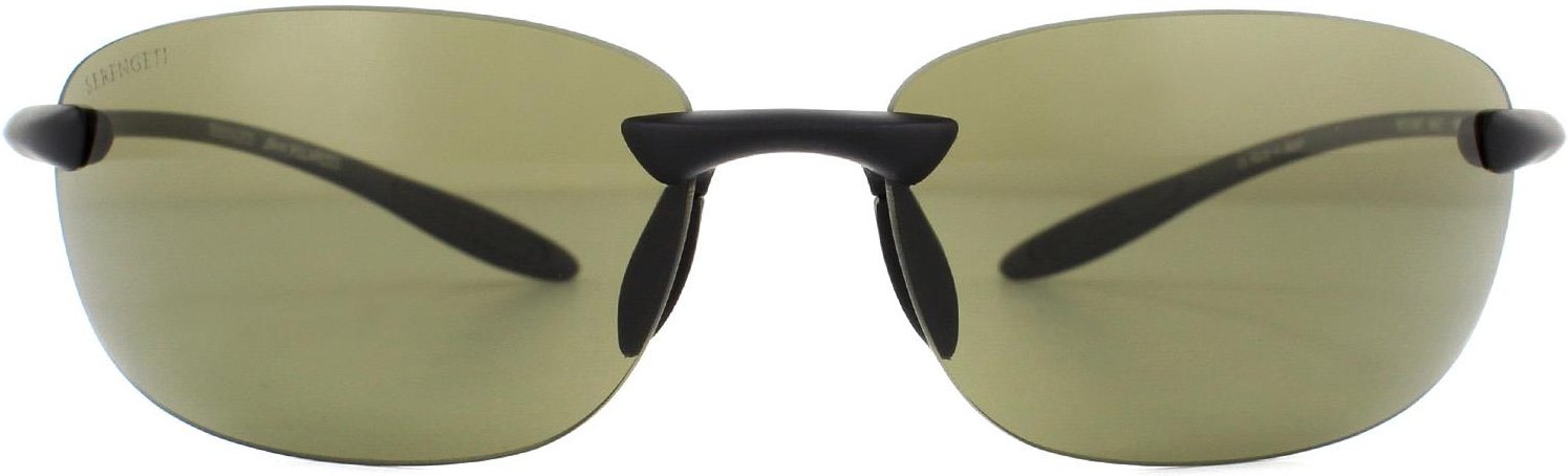 Serengeti Lunettes De Soleil Nuvino 8443 Satin Noir Vert 555nm Polarisé