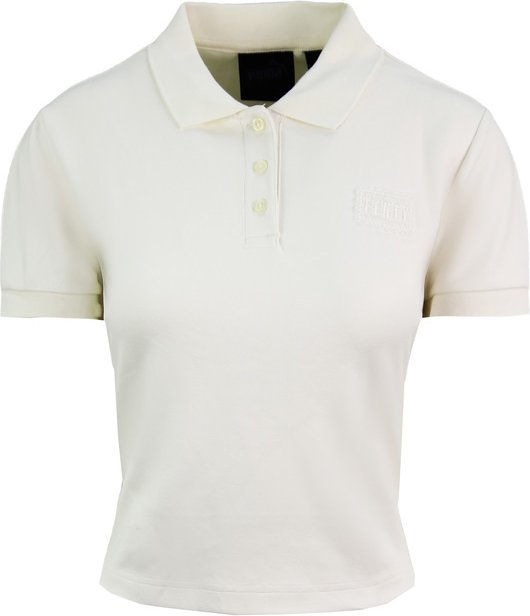 Puma x Rihanna Fenty Baby Polo geschnittenes Hemd Vanille Womens Top 574286 03