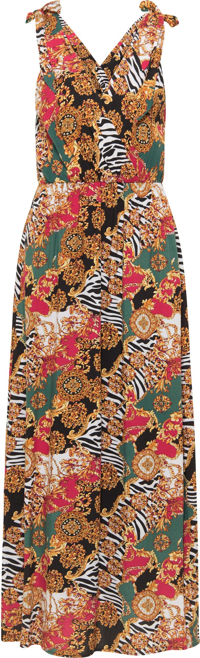 Faina Maxikleid mit Allover-Print Damen Rot Mehrfarbig