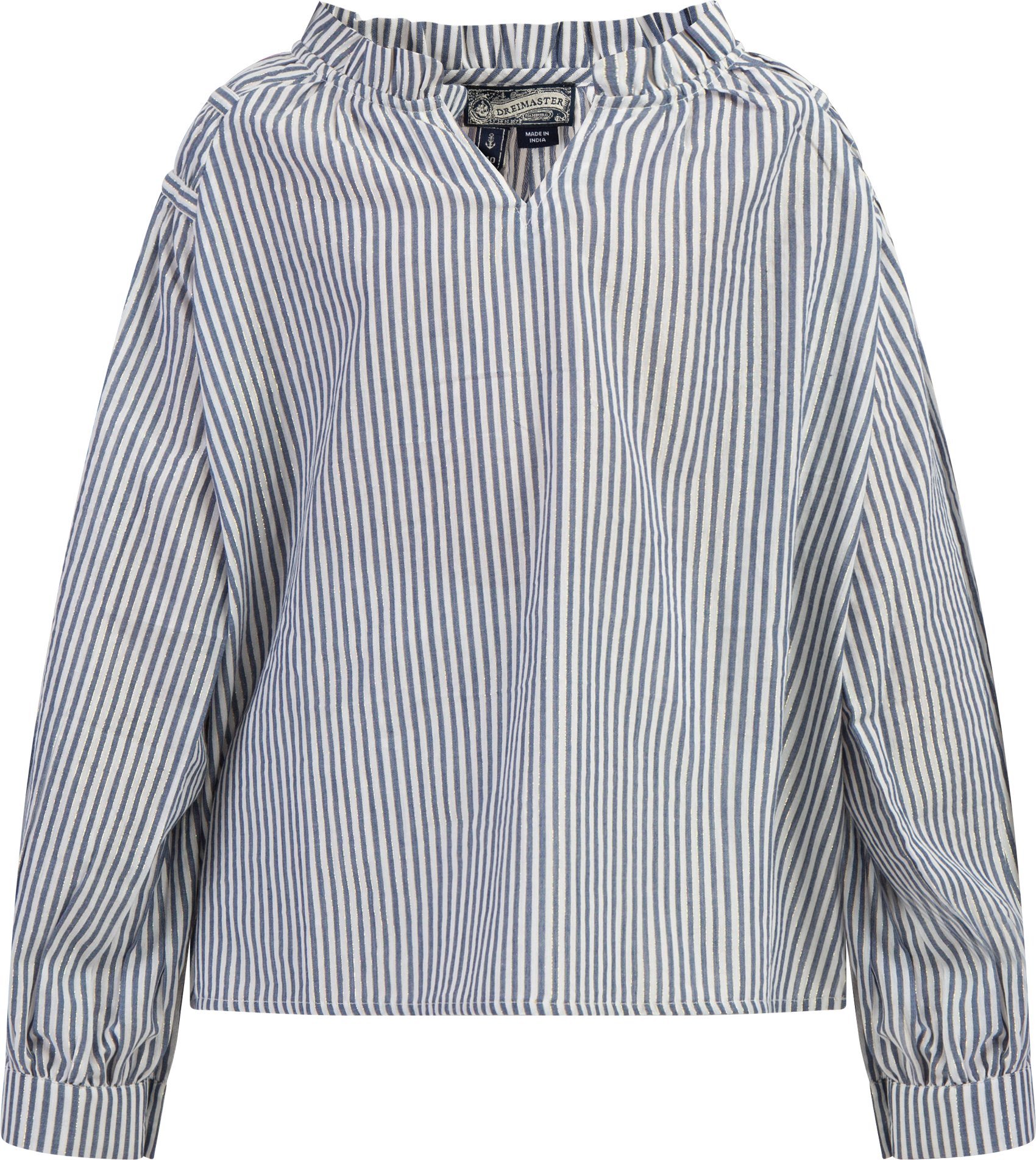 Thumbnail - Dreimaster Bluse Mädchen Dunkelmarine Streifen