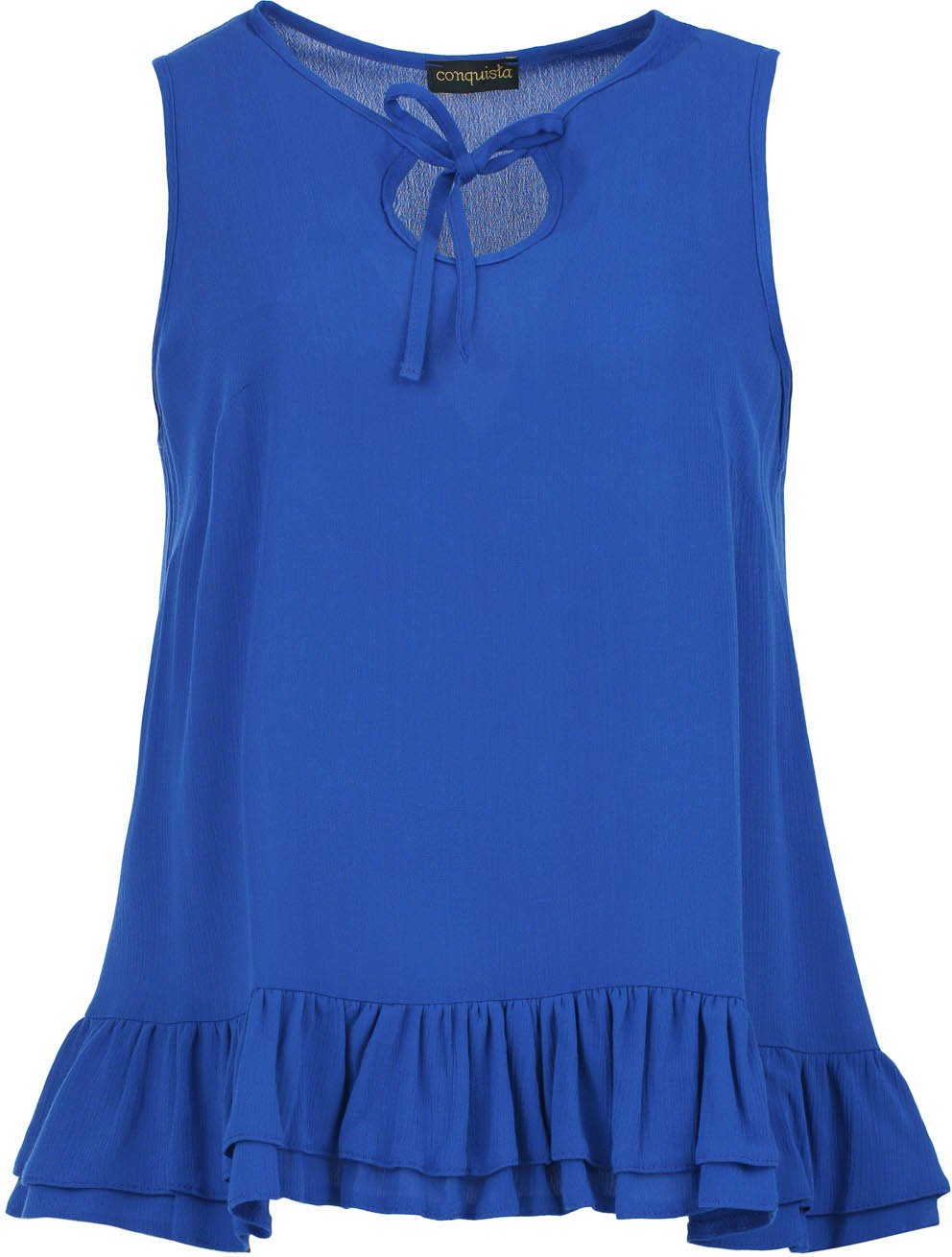 Saphirblaues Eleganz-Krepp-Rüschen-Top Leaf Print Leggings: Leggings mit Blattmuster