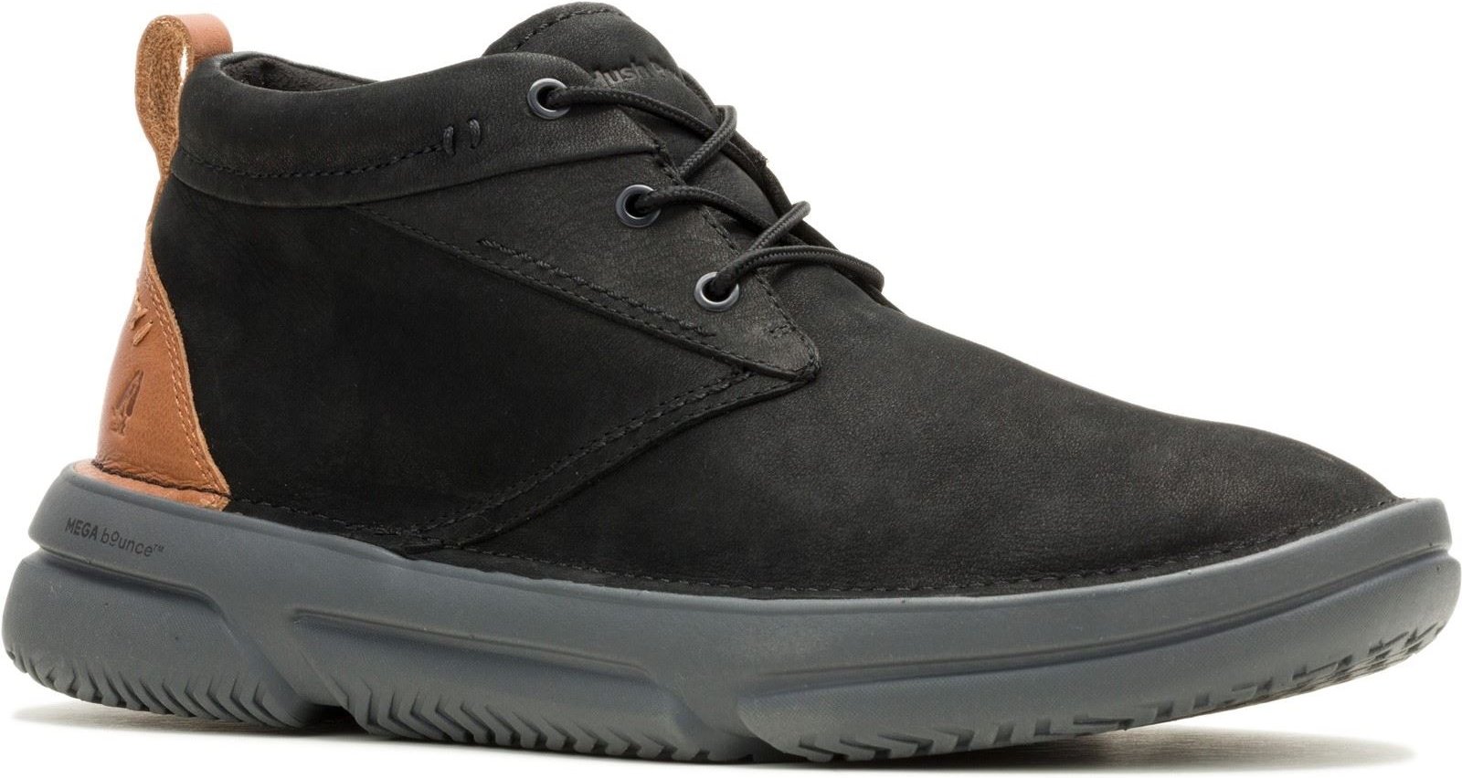 Hush Puppies Baylor Leder Herren Stiefel Schwarz