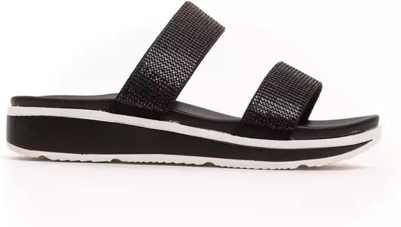 Péché Originel Schwarze Textil Damen Sandale