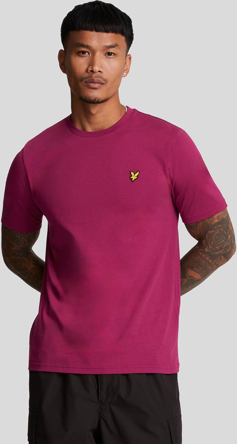 Lyle & Scott � Einfarbiges T-Shirt in Burgunderrot