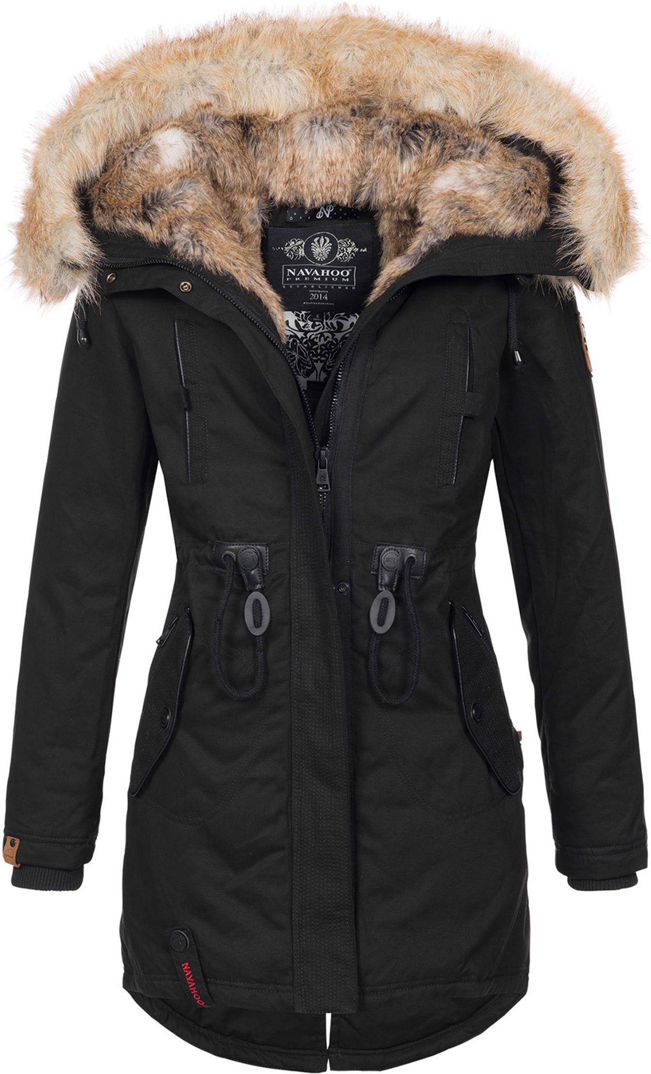 Thumbnail - Navahoo Damen Winterjacke Bombi – Premium Kollektion mit Abnehmbarem Kunstfellkragen