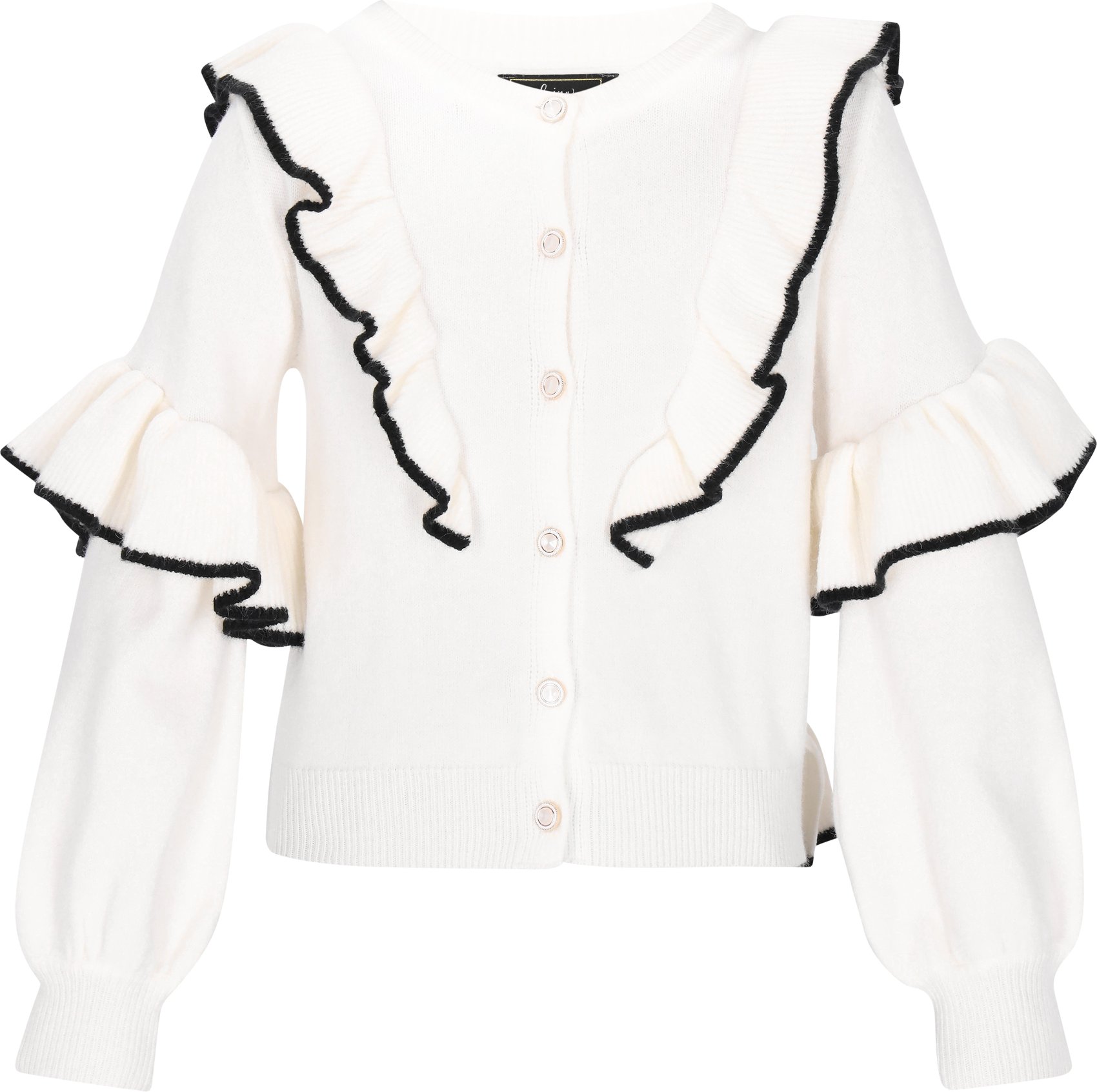 Faina Strickjacke Frauen weiß-schwarz