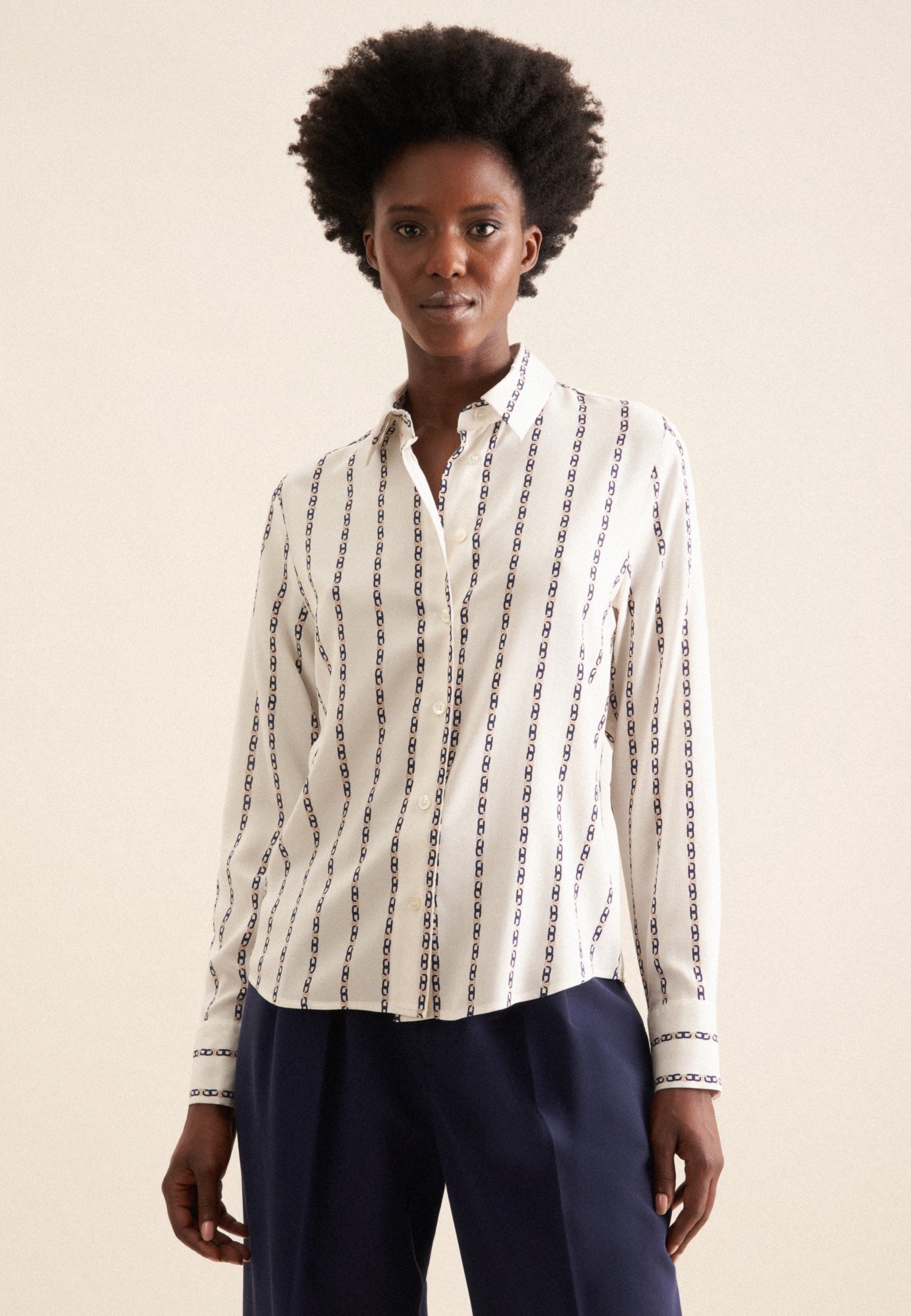 Thumbnail - Hemdbluse Damen Ecru