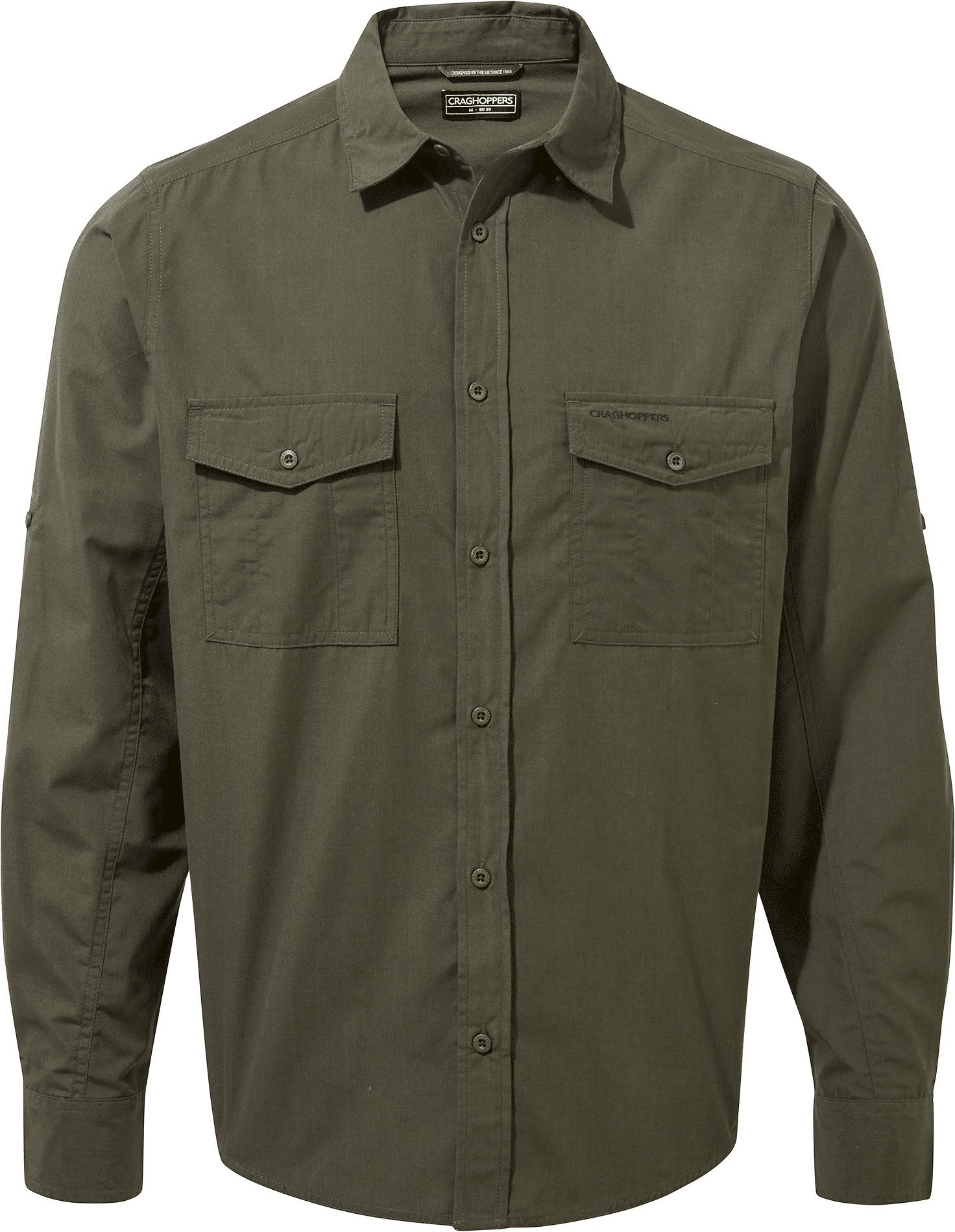 Craghoppers Herren Kiwi Langarm-Shirt (Woodland Green)