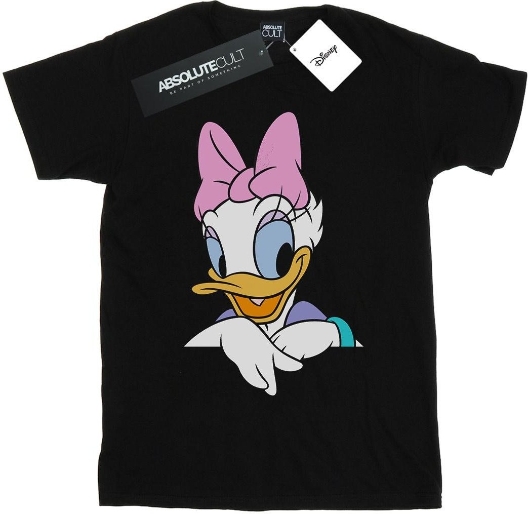 Disney - "Daisy Duck Big Portrait" T-Shirt für Mädchen (Schwarz)