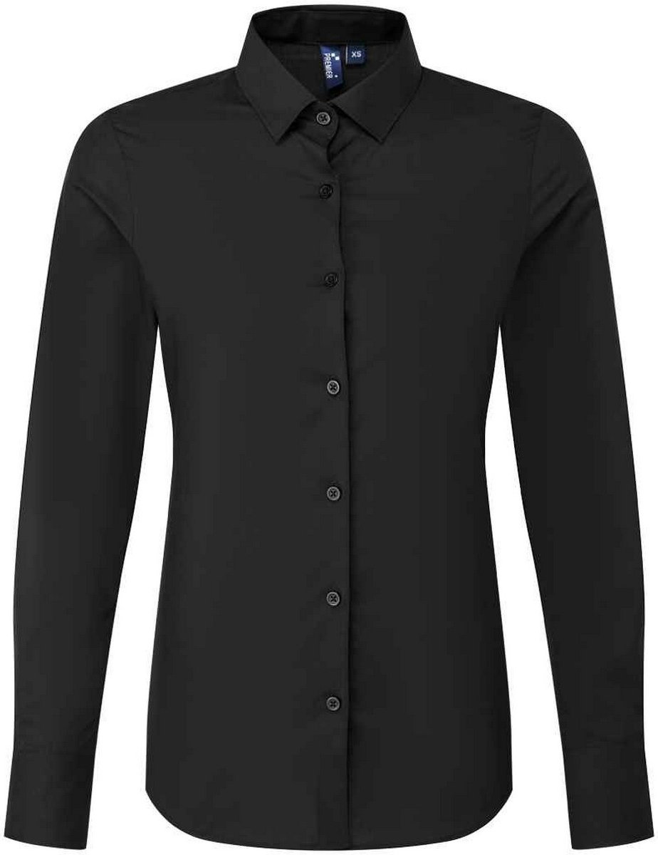 Premier - "Recyclight" Hemd für Damen Langärmlig (Schwarz)
