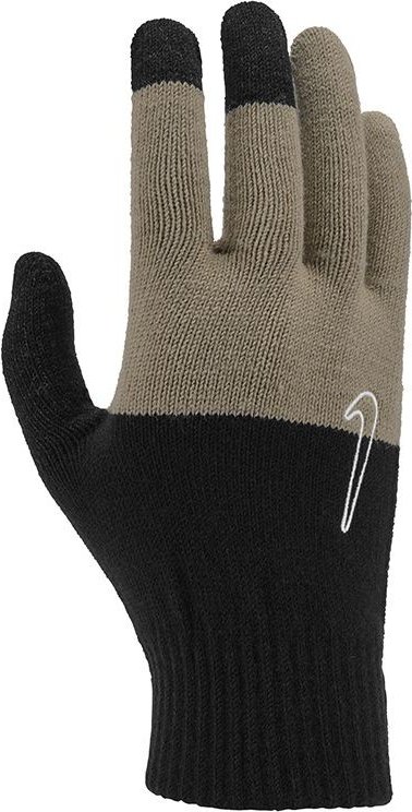 Nike Unisex Erwachsene 2.0 Knitted Swoosh Grip Handschuhe (Grafik Schwarz/Khaki/Kokosnussmilch)
