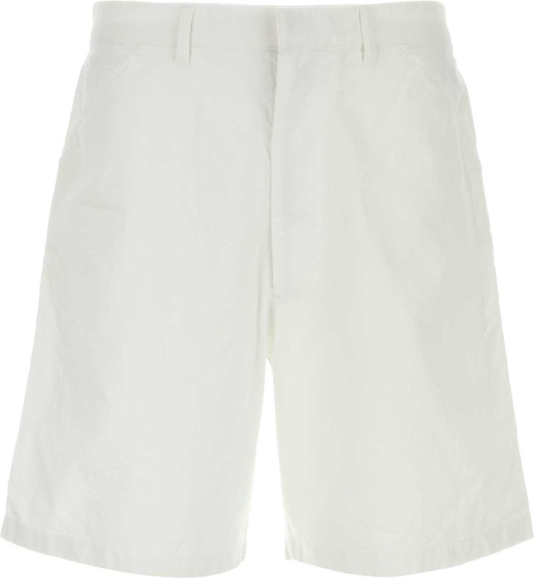 Weiße Oxford-Bermudashorts