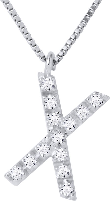 DIADEMA - Halskette mit Diamanten - X - Weißgold