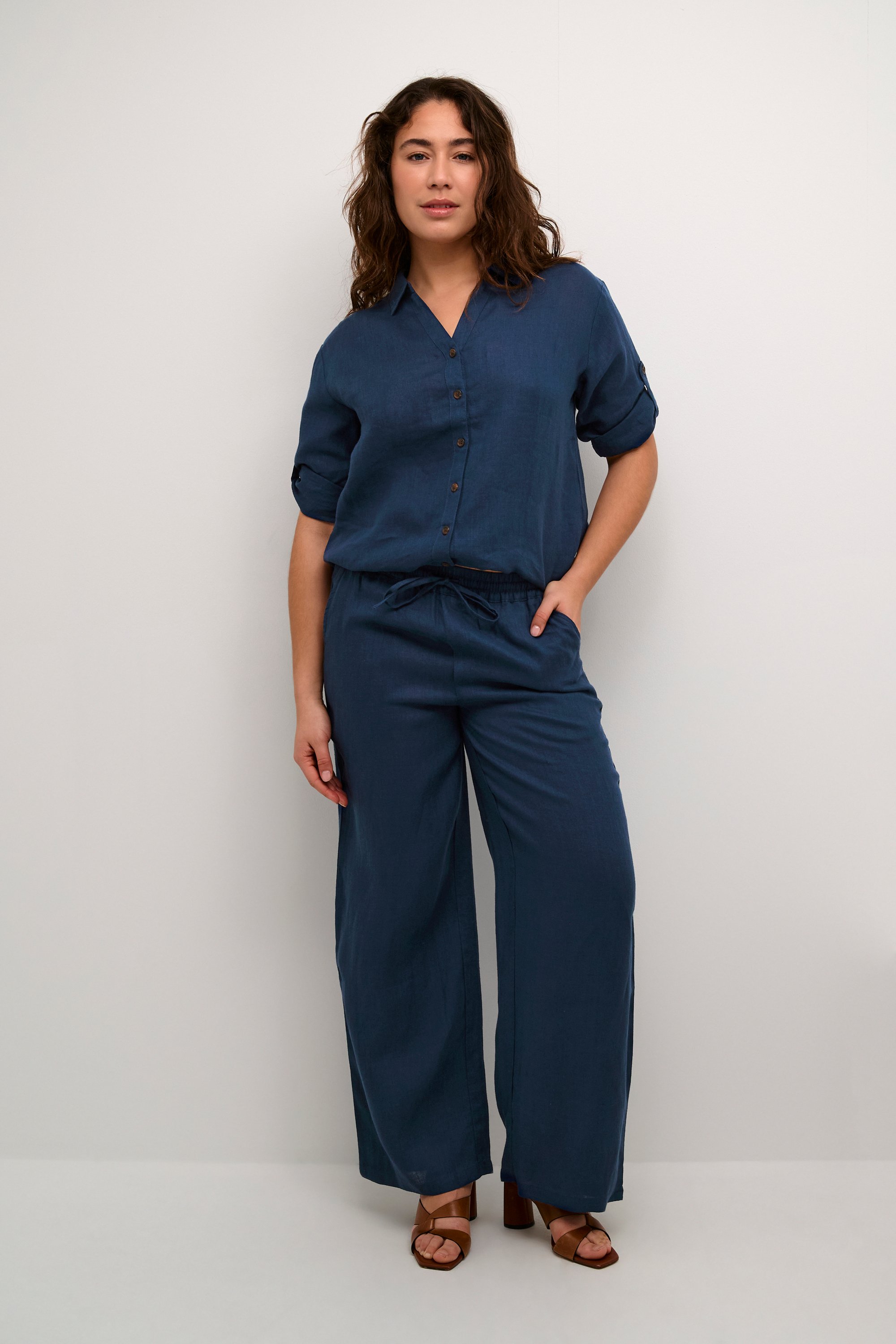 Casual Hose Loose fit blue